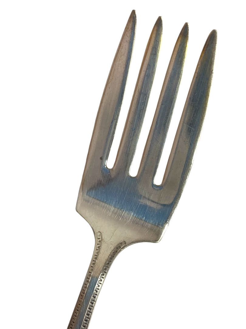 National Silver Company Martinique Pattern Solid Cold Meat Fork