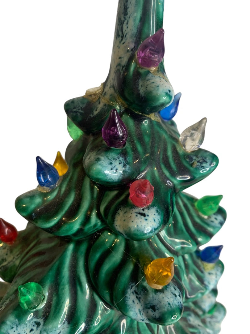 1970s AM Ceramic Christmas Tree Only 11 Inch Replacement Repaired Craft