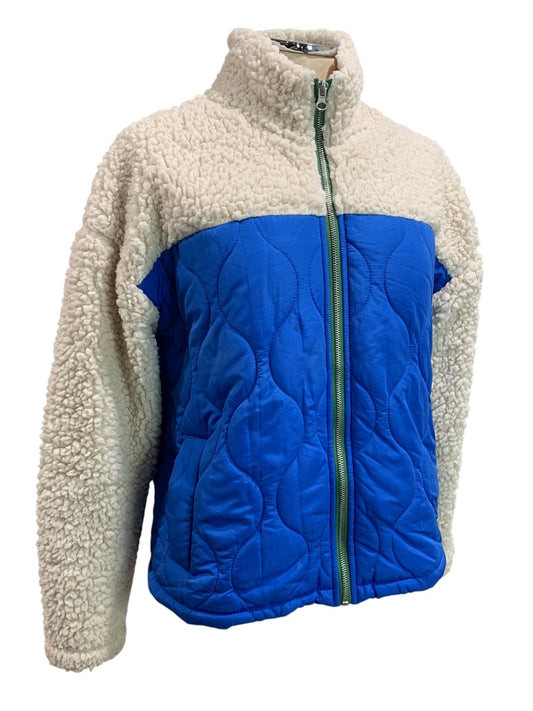 Small Thread & Supply Womens Blue Fleece Full Zip Jacket