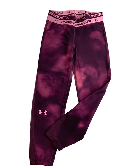 Medium Under Armour Girls Youth Purple Fade Leggings Activewear