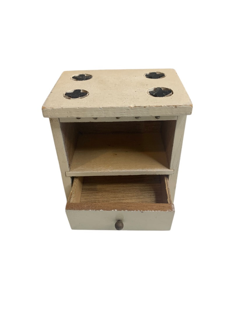 Vintage Wooden Miniature Dollhouse 1:12 Kitchen Farmhouse Set