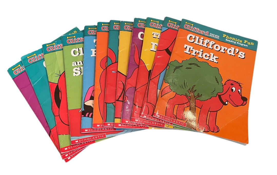 Clifford the Big Red Dog Phonics Fun Reading Program Lot of 12 Paperbacks