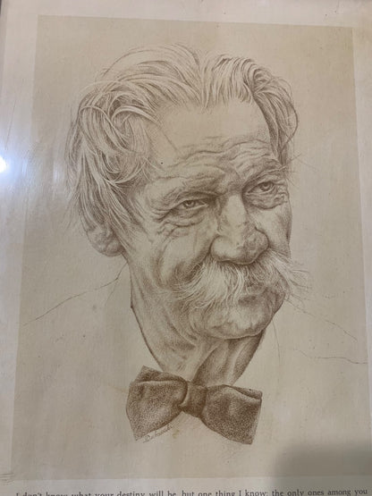 Vintage Albert Schweitzer Framed Print Destiny Quote 12.75" x 9.75"