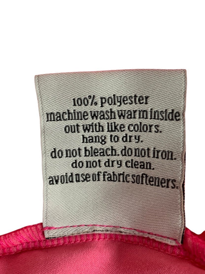 Large Dudley Stephens Womens Greenpoint Turtleneck in Vello Fleece Hot Pink Pockets