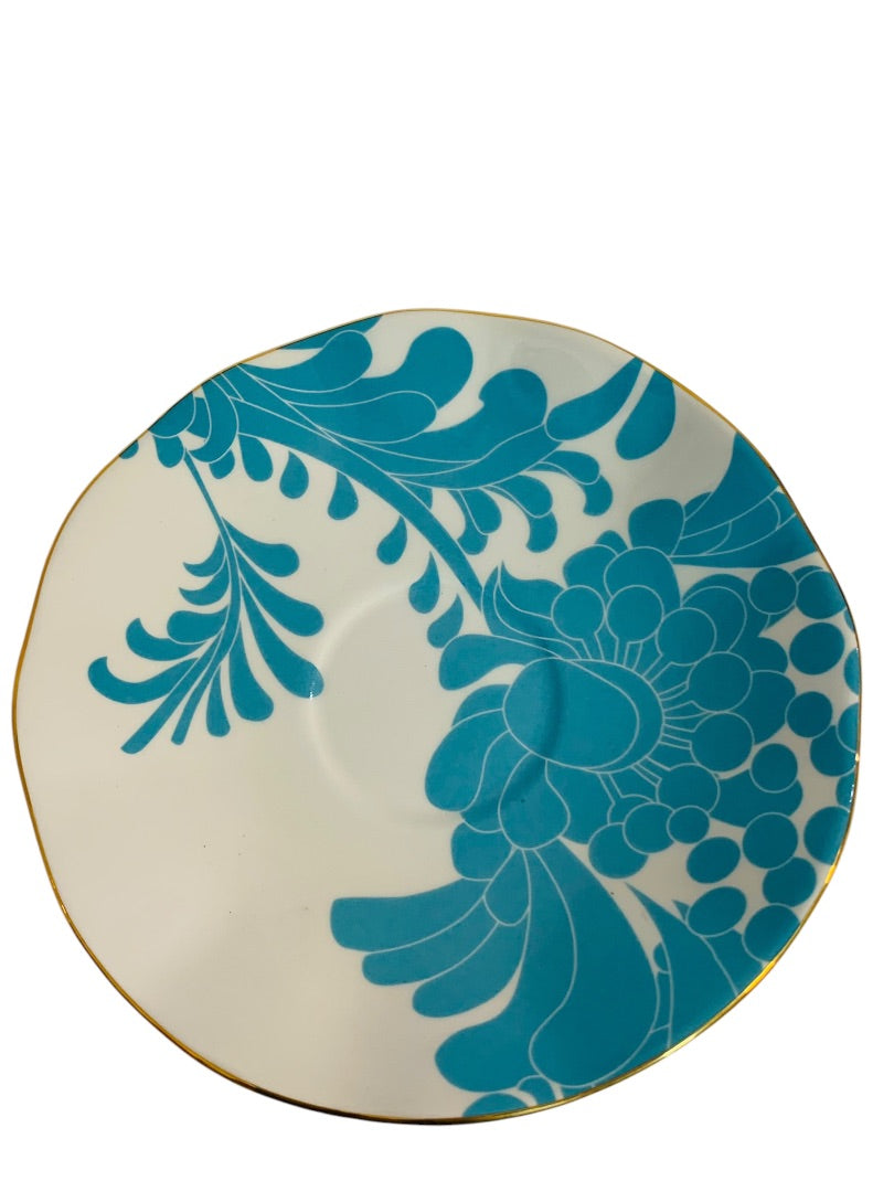 Lenox X Kate Spade Gwinnett Lane Turquoise Cup and Saucer Teacup