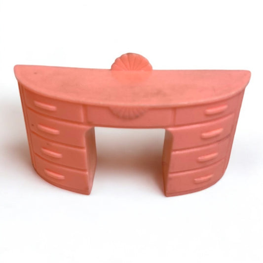 1950s Plasco Miniature Dollhouse Vanity Pink 1:18 Scale Bedroom
