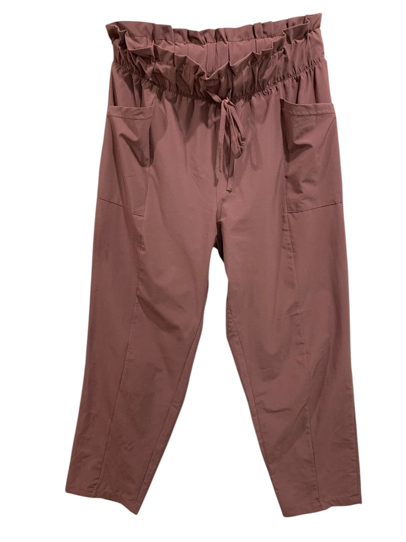 Medium Z by Zella Womens Pull On Loose Fit Pants Stretch Deep Mauve