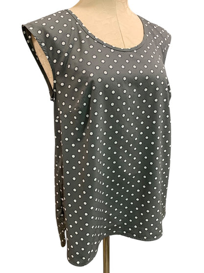 Medium Merona Gray Dot Star Patterned Sleeveless Shirt Blouse