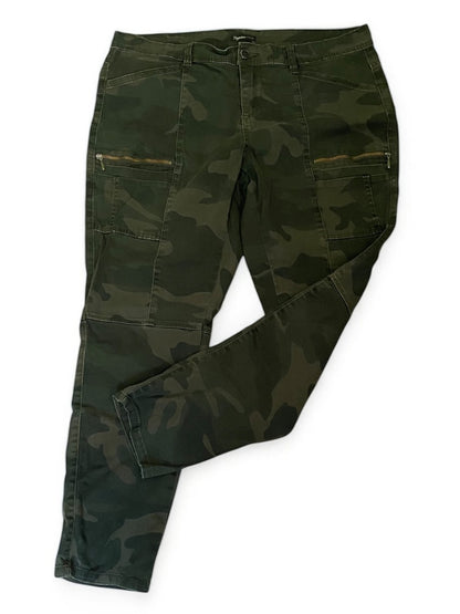 Size 16 Supplies Womens Gray Camo Tapered Pants Stretch Pockets 29 Inch Inseam