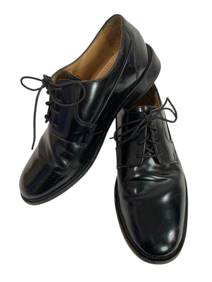 Size 9.5 Pronto Uomo Mens Black Leather Dress Shoes Plain Toe