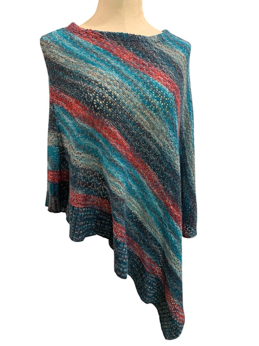 One Size Soft Surroundings Womens Loose Knit Poncho Sweater