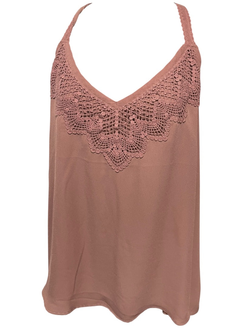2X Torrid Adjustable Lace Cami Mauve Brown Womens Camisole Shirt