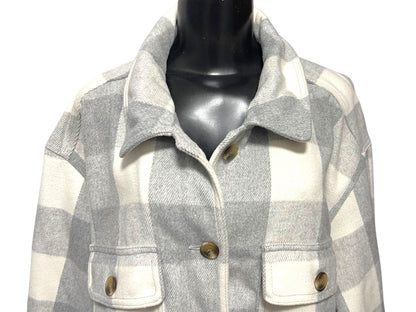 XXL Old Navy Womens Button Down Collared Shacket Heavy Flannel