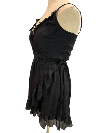 Small Abercrombie & Fitch Womens Black Wrap Dress Sleeveless