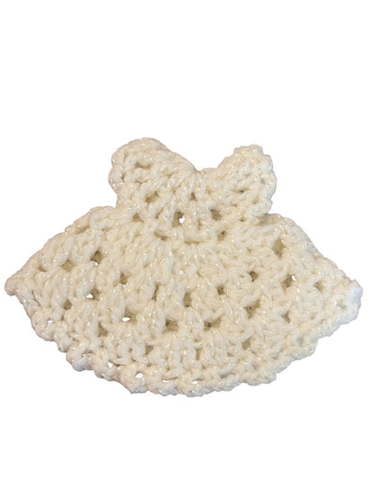 9 Crochet Angel Dresses with 5 Doll Heads Christmas Ornament 3 1/2" x 4 1/2"
