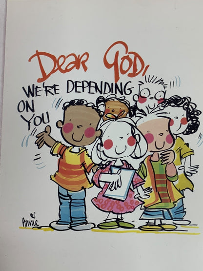 Set of 2 Vintage Lined Notepads "Dear God . . ."  5.5" x 8"