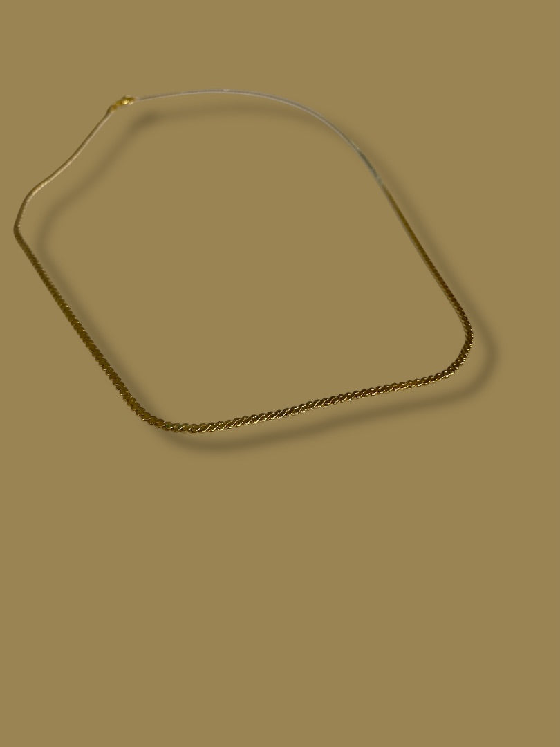 Goldtone Chain Necklace 18 Inch Spring Clasp Shiny