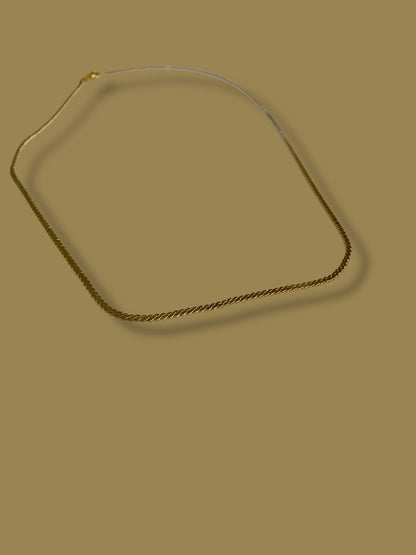 Goldtone Chain Necklace 18 Inch Spring Clasp Shiny