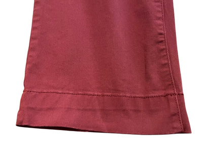 Size 6 Gloria Vanderbilt Womens Pull On Wide Leg Stretch Pants Burgundy