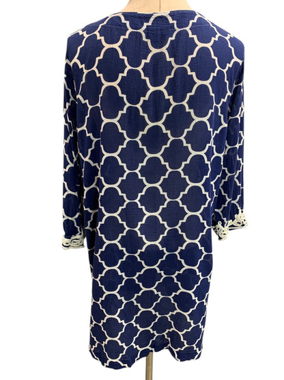 XL (18) Lands End Womens Sheer Shift Bathing Suit Cover Up Dress