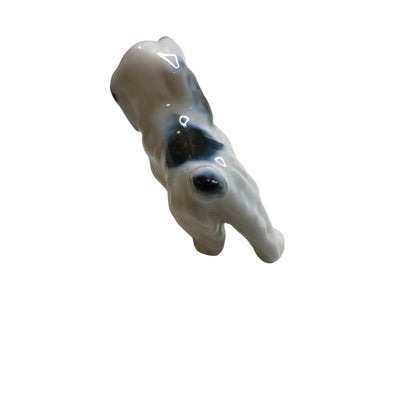Vintage Japan 3.5" Dog Figurine English Spaniel Black White