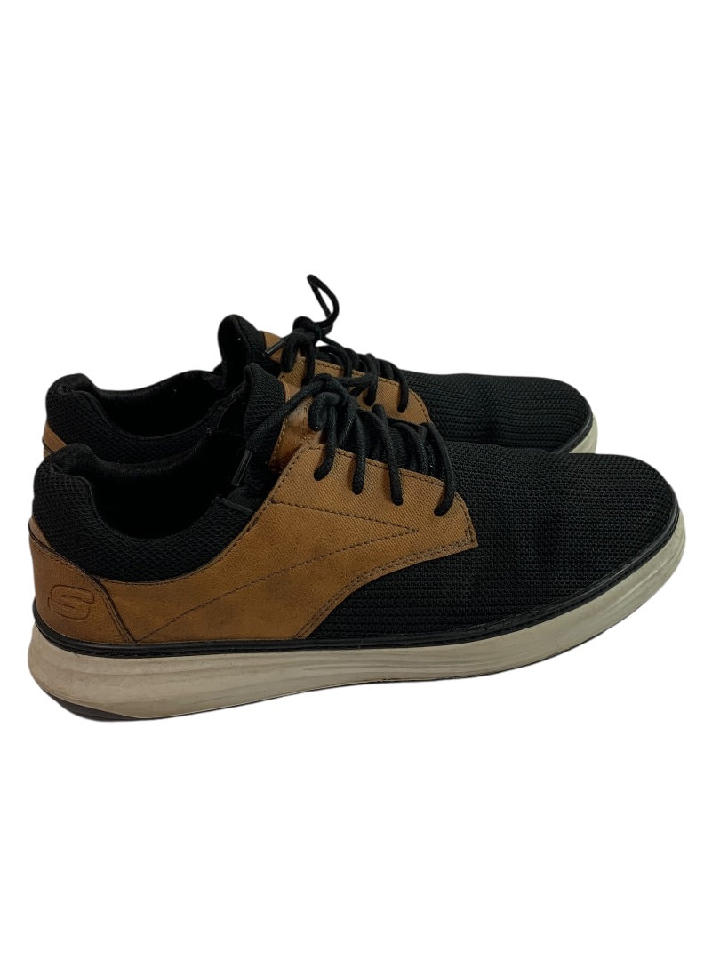 Size 10 Skechers Mens Stylish Moreno Sneaker Black Brown 204051