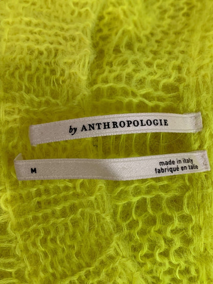 Medium Anthropologie The Posey Stitchy Womens Distressed Neon Sweater