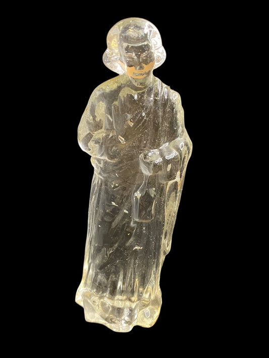 Vintage Glass Nativity Replacement Joseph Clear 6.1"
