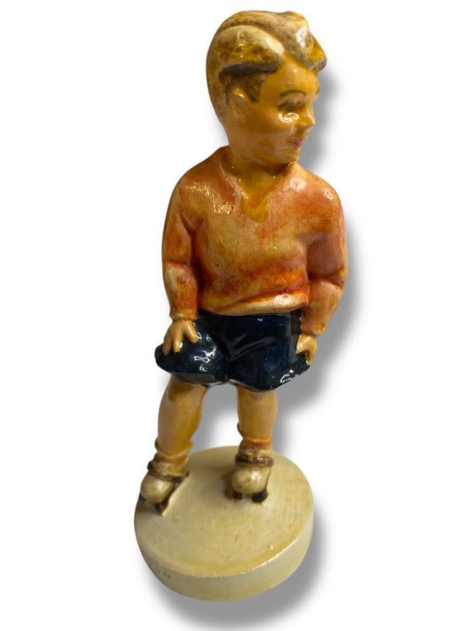 Vintage Sebastian Miniatures Sidewalk Days Boy on Skates Figurine 3.75" Numbered