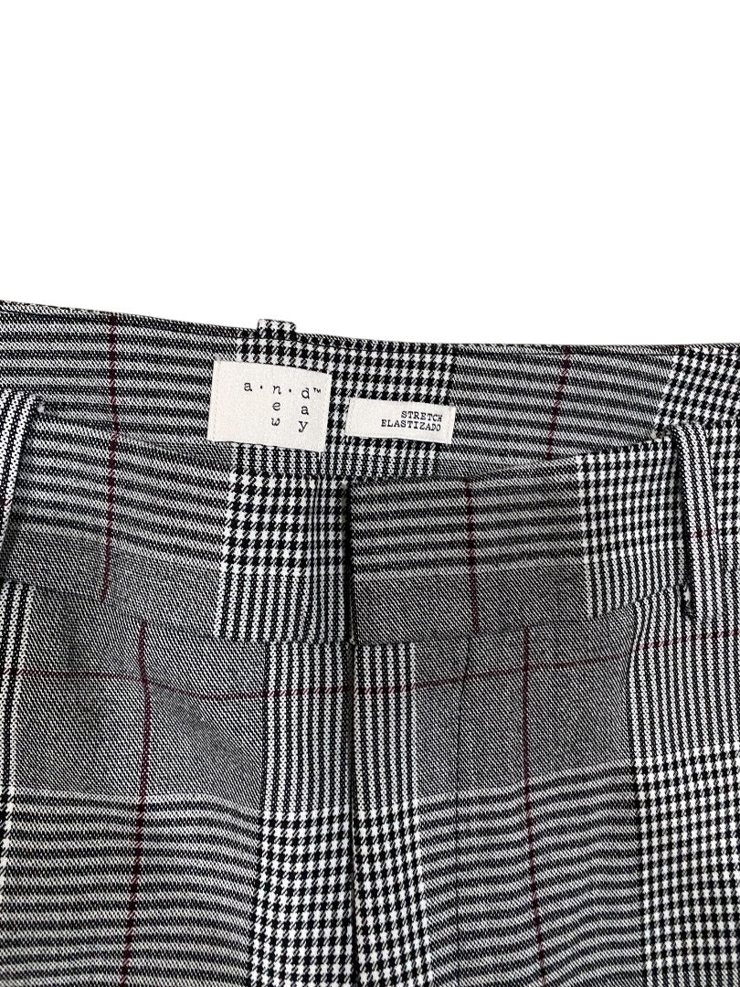 Size 10 a new day Womens Check Plaid Dress Pants 28" Inseam