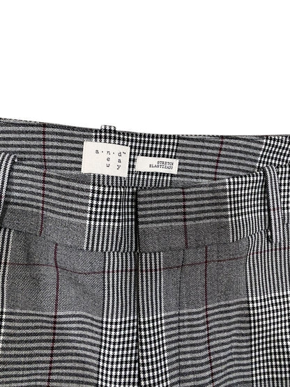 Size 10 a new day Womens Check Plaid Dress Pants 28" Inseam