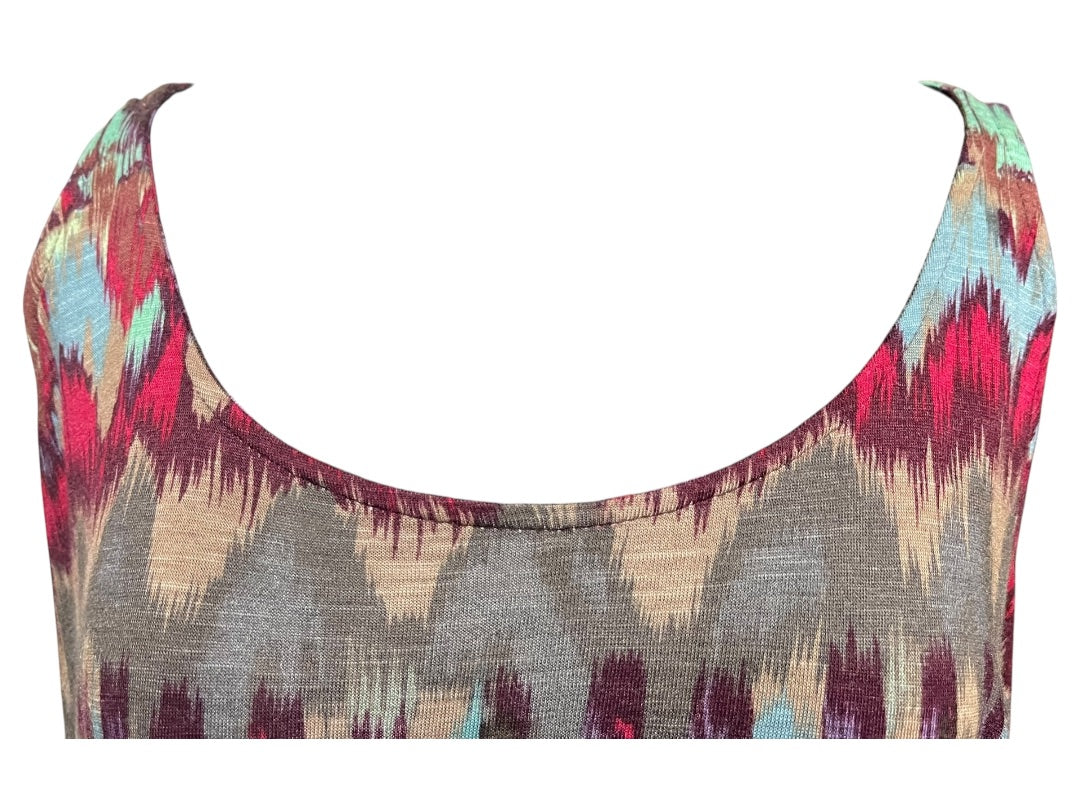 Small Ella Moss Cold Shoulder Flutter Sleeve Patterened Womens Top