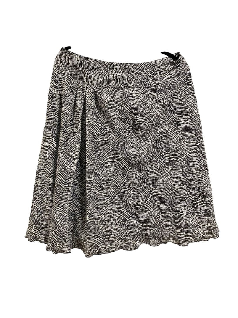 Size 14 Preswick & Moore A-Line Skirt Back Zip Lined Black White