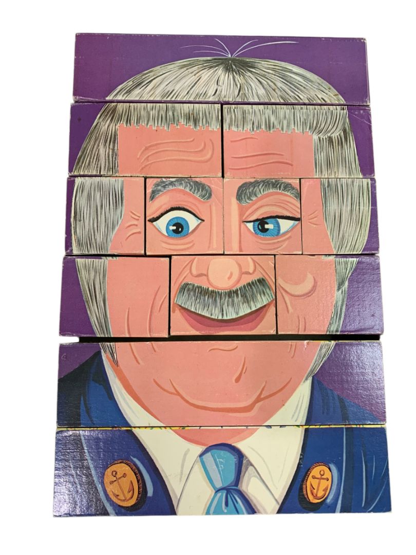 Playskool Vintage Changeable Puzzle Blocks Captain Kangaroo No 290