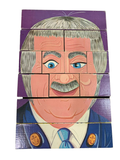 Playskool Vintage Changeable Puzzle Blocks Captain Kangaroo No 290