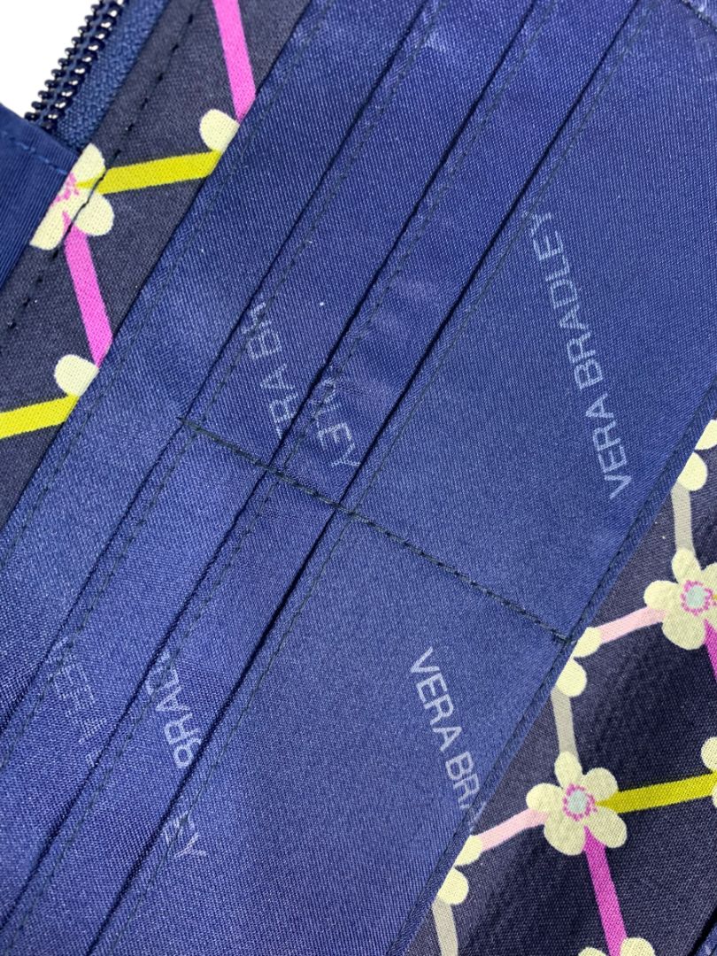 Vera Bradley New Turnlock Wallet Lapis Blue 14531-475 8" x 4.5"