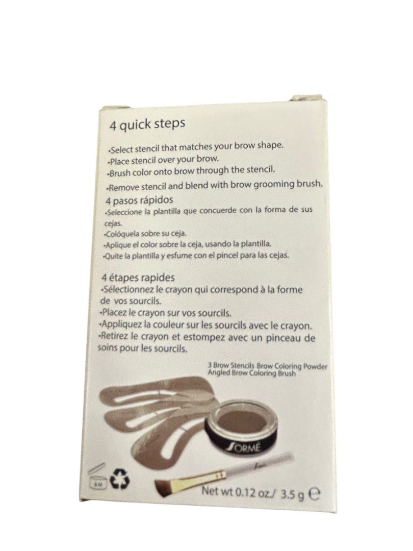 Sorme Professional Brow Shaping Kit True Blonde 39 with Stencils New
