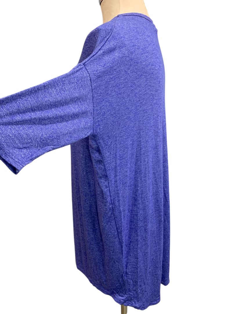 Size XXS LulaRoe Womens Purple Heathered Tunic Tshirt Hi Lo Hem