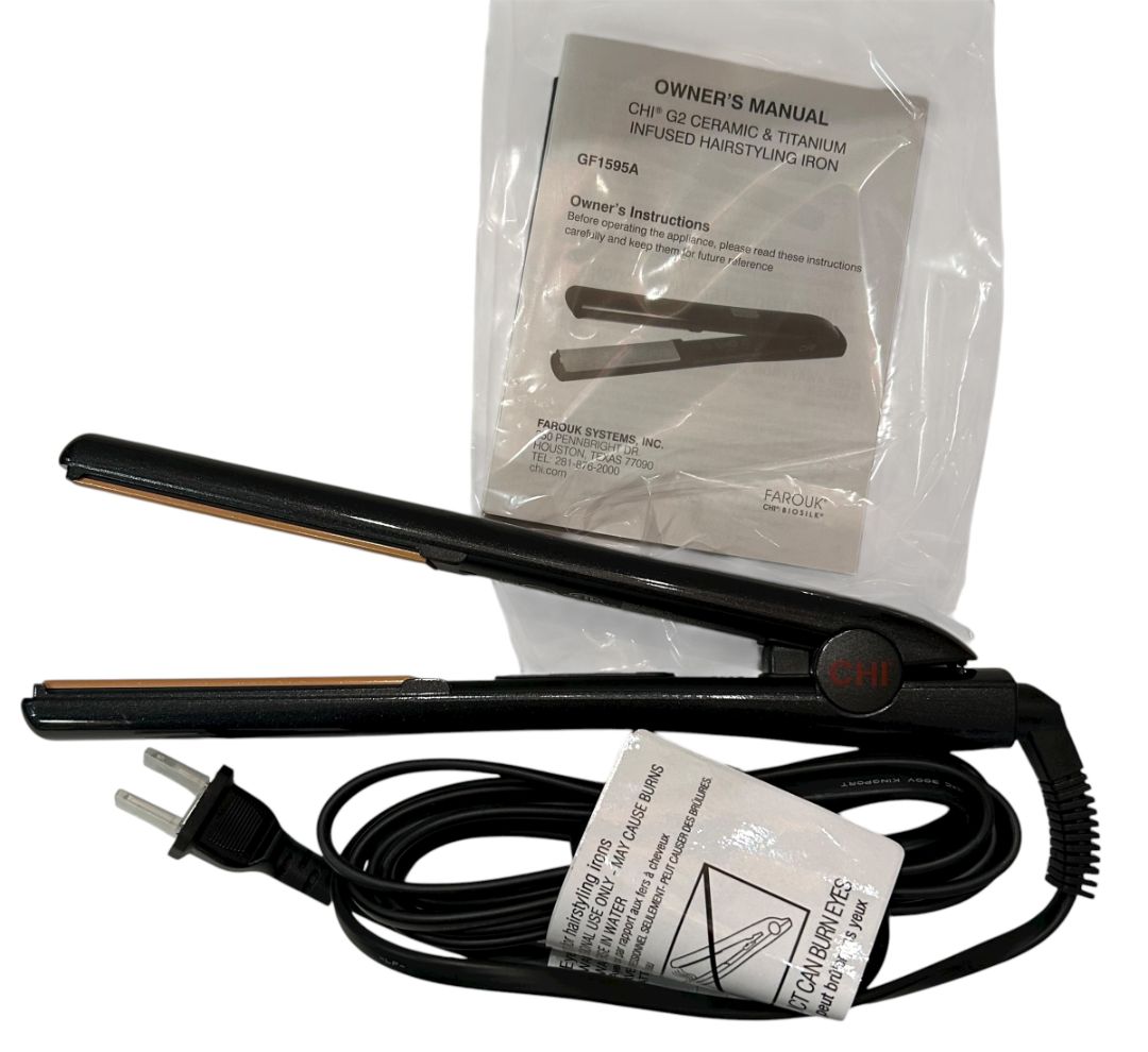 Chi G2 Professional Flat Iron Ceramic And Titanium 1 Inch Hairstyling Iron New