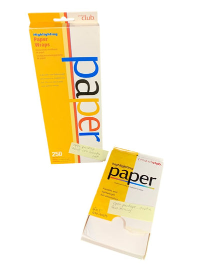 ProductClub Highlighting Papers Hair Salon 4x7 and 4 x 10 Open Packages