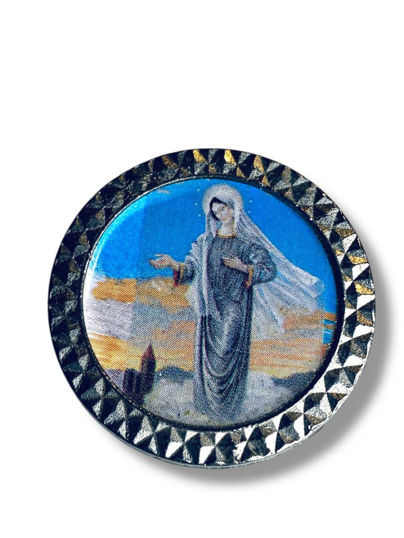 Vintage Magnet Religious Virgin Mary Our Lady of Fatima 1.3"