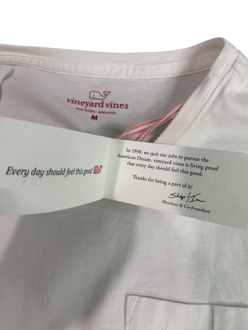 Medium Vineyard Vines Womens New Candy Cane Whale Long Sleeve Tshirt