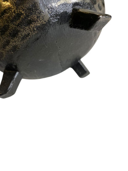 Vintage Cast Iron Smudge Pot Made in Japan Swing Handle Cauldron