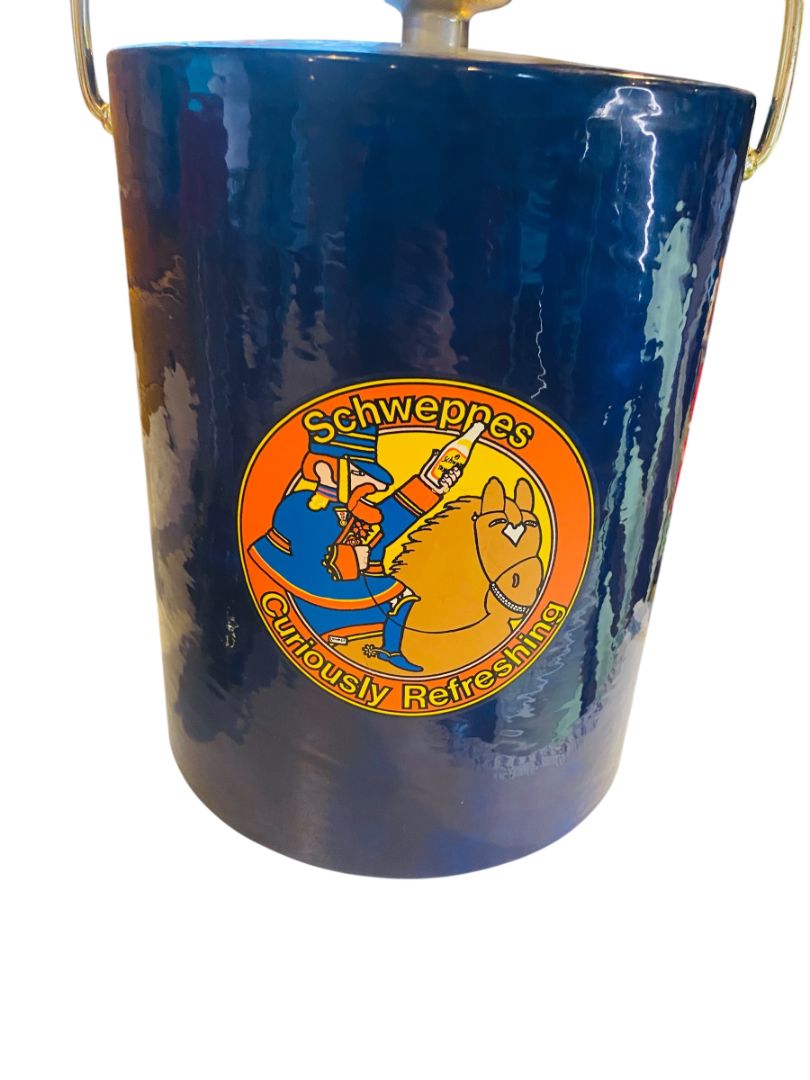 Vintage Schweppes Kraftware Curiously Refreshing Ice Bucket Lid