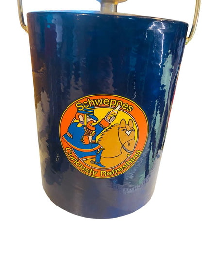 Vintage Schweppes Kraftware Curiously Refreshing Ice Bucket Lid