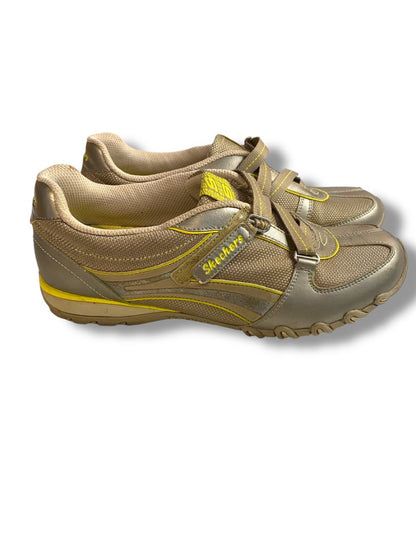 Size 9 Skechers Bikers Rock-Steady Athletic Shoes Womens Metallic