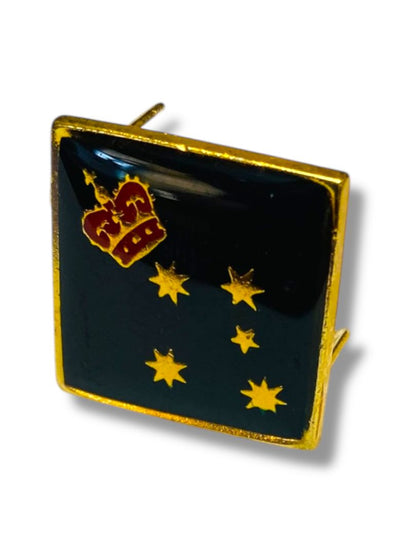 Vintage Boy Scouts Victoria Australia Metal Enamel Coat Souvenir Belt Badge 1"