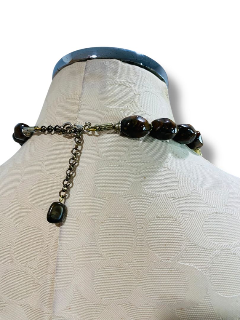 Arsty Boho Seed Bead Multistrand Twist Necklace 17-20" Hook Closure