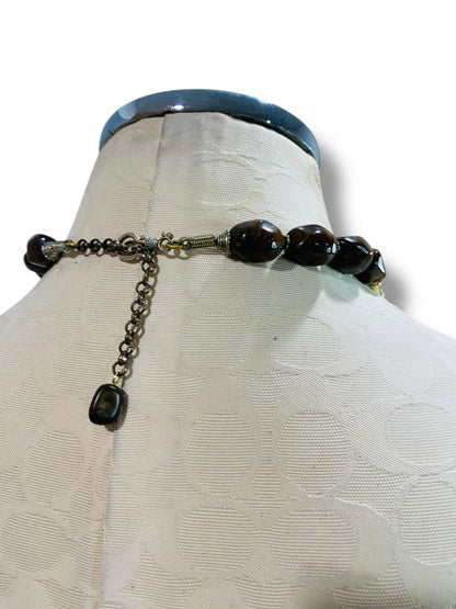 Arsty Boho Seed Bead Multistrand Twist Necklace 17-20" Hook Closure