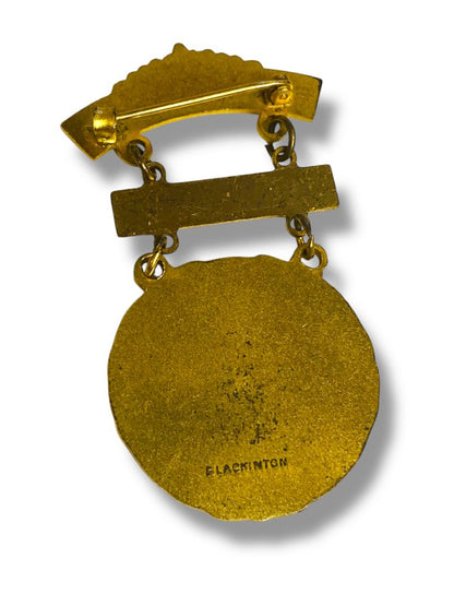 Vintage NRA Sharpshooter 50ft Junior Division Badge Pin Medal Award 2.4" Blackinton